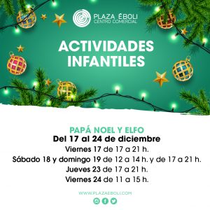 Papá Noel su Elfo ayudante ¡están llegando a Plaza Éboli!