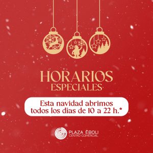 HORARIOS ESPECIALES EN NAVIDAD