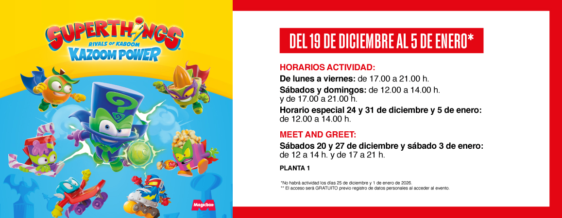 SUPERTHINGS VUELVEN A PLAZA ÉBOLI POR NAVIDAD SUPERTHINGS VUELVEN A PLAZA ÉBOLI POR NAVIDAD